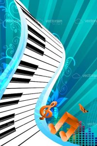 Abstract music card